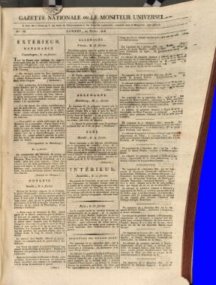 Gazette nationale, ou le moniteur universel (Le moniteur universel) Samstag 27. Februar 1808