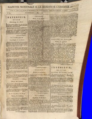 Gazette nationale, ou le moniteur universel (Le moniteur universel) Freitag 4. März 1808