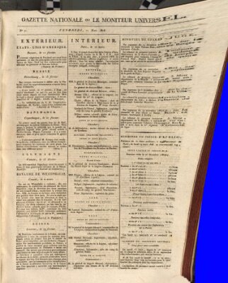 Gazette nationale, ou le moniteur universel (Le moniteur universel) Freitag 11. März 1808