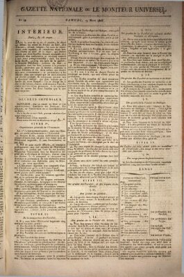 Gazette nationale, ou le moniteur universel (Le moniteur universel) Samstag 19. März 1808