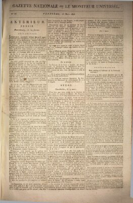 Gazette nationale, ou le moniteur universel (Le moniteur universel) Freitag 25. März 1808