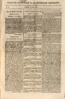 Gazette nationale, ou le moniteur universel (Le moniteur universel) Montag 28. März 1808