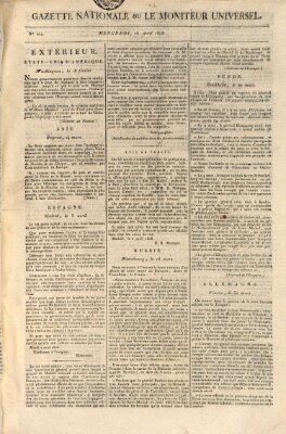 Gazette nationale, ou le moniteur universel (Le moniteur universel) Mittwoch 13. April 1808