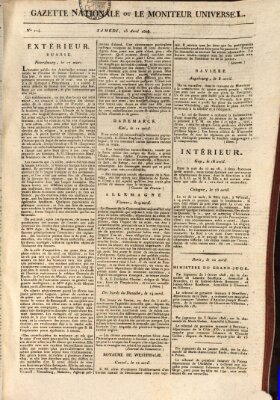 Gazette nationale, ou le moniteur universel (Le moniteur universel) Samstag 23. April 1808