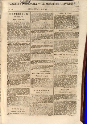 Gazette nationale, ou le moniteur universel (Le moniteur universel) Mittwoch 27. April 1808