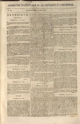 Gazette nationale, ou le moniteur universel (Le moniteur universel) Sonntag 29. Mai 1808