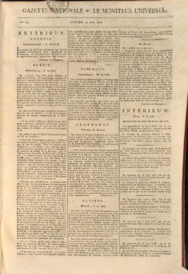 Gazette nationale, ou le moniteur universel (Le moniteur universel) Donnerstag 9. Juni 1808