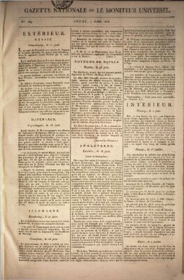 Gazette nationale, ou le moniteur universel (Le moniteur universel) Donnerstag 7. Juli 1808