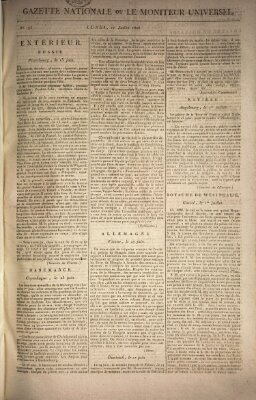 Gazette nationale, ou le moniteur universel (Le moniteur universel) Montag 11. Juli 1808