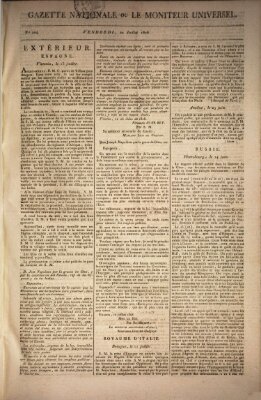 Gazette nationale, ou le moniteur universel (Le moniteur universel) Freitag 22. Juli 1808