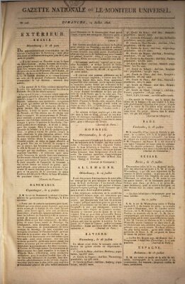 Gazette nationale, ou le moniteur universel (Le moniteur universel) Sonntag 24. Juli 1808