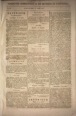 Gazette nationale, ou le moniteur universel (Le moniteur universel) Sonntag 31. Juli 1808