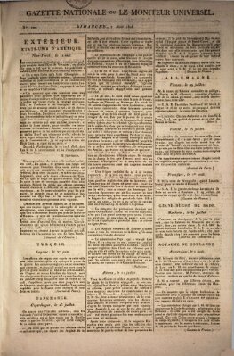 Gazette nationale, ou le moniteur universel (Le moniteur universel) Sonntag 7. August 1808