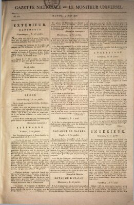 Gazette nationale, ou le moniteur universel (Le moniteur universel) Dienstag 9. August 1808