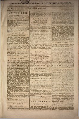 Gazette nationale, ou le moniteur universel (Le moniteur universel) Freitag 12. August 1808