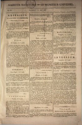 Gazette nationale, ou le moniteur universel (Le moniteur universel) Samstag 20. August 1808