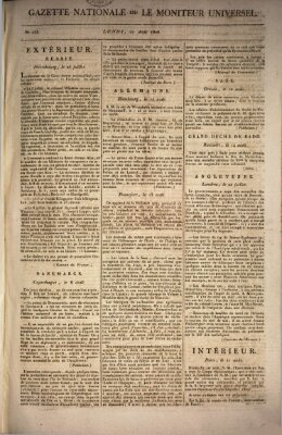 Gazette nationale, ou le moniteur universel (Le moniteur universel) Montag 22. August 1808