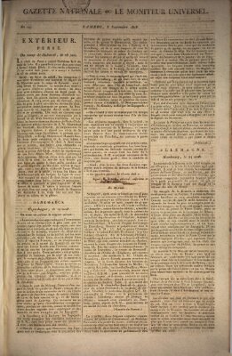 Gazette nationale, ou le moniteur universel (Le moniteur universel) Samstag 3. September 1808