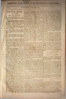 Gazette nationale, ou le moniteur universel (Le moniteur universel) Freitag 16. September 1808