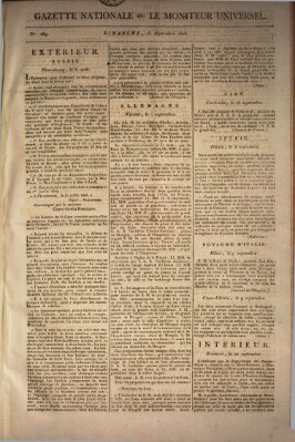 Gazette nationale, ou le moniteur universel (Le moniteur universel) Sonntag 25. September 1808