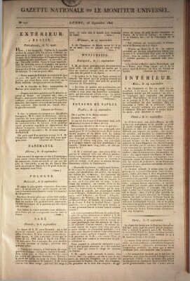 Gazette nationale, ou le moniteur universel (Le moniteur universel) Montag 26. September 1808