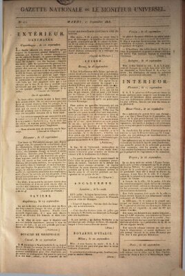 Gazette nationale, ou le moniteur universel (Le moniteur universel) Dienstag 27. September 1808