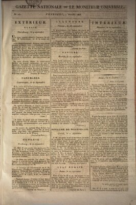 Gazette nationale, ou le moniteur universel (Le moniteur universel) Freitag 7. Oktober 1808