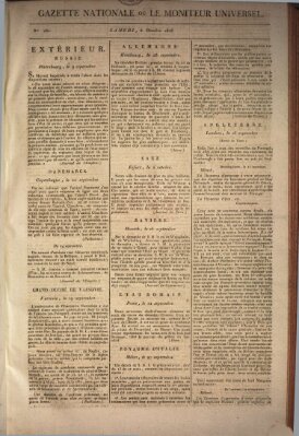 Gazette nationale, ou le moniteur universel (Le moniteur universel) Samstag 8. Oktober 1808