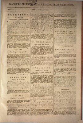 Gazette nationale, ou le moniteur universel (Le moniteur universel) Donnerstag 20. Oktober 1808