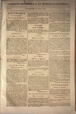 Gazette nationale, ou le moniteur universel (Le moniteur universel) Sonntag 30. Oktober 1808