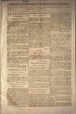 Gazette nationale, ou le moniteur universel (Le moniteur universel) Freitag 4. November 1808