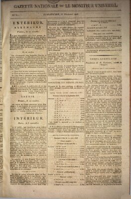 Gazette nationale, ou le moniteur universel (Le moniteur universel) Sonntag 6. November 1808