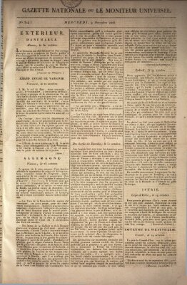 Gazette nationale, ou le moniteur universel (Le moniteur universel) Mittwoch 9. November 1808