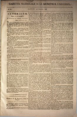 Gazette nationale, ou le moniteur universel (Le moniteur universel) Samstag 26. November 1808