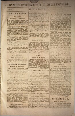 Gazette nationale, ou le moniteur universel (Le moniteur universel) Montag 28. November 1808