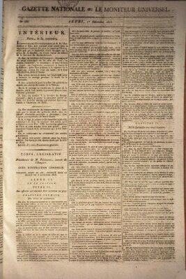 Gazette nationale, ou le moniteur universel (Le moniteur universel) Donnerstag 1. Dezember 1808