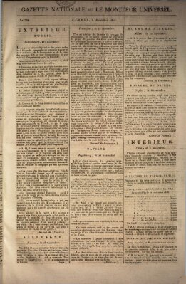 Gazette nationale, ou le moniteur universel (Le moniteur universel) Samstag 3. Dezember 1808