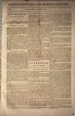 Gazette nationale, ou le moniteur universel (Le moniteur universel) Sonntag 4. Dezember 1808