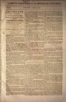 Gazette nationale, ou le moniteur universel (Le moniteur universel) Mittwoch 7. Dezember 1808