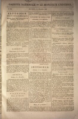 Gazette nationale, ou le moniteur universel (Le moniteur universel) Dienstag 20. Dezember 1808