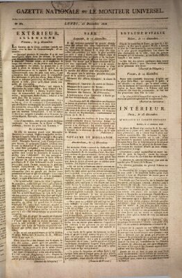 Gazette nationale, ou le moniteur universel (Le moniteur universel) Montag 26. Dezember 1808