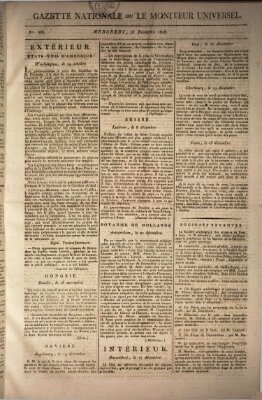 Gazette nationale, ou le moniteur universel (Le moniteur universel) Mittwoch 28. Dezember 1808