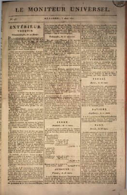 Le moniteur universel Mittwoch 3. April 1811