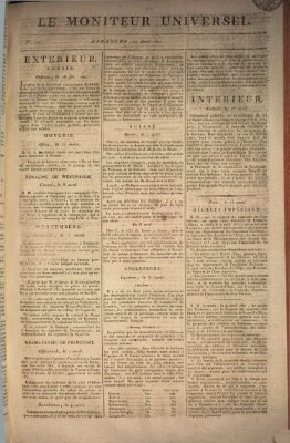 Le moniteur universel Sonntag 14. April 1811