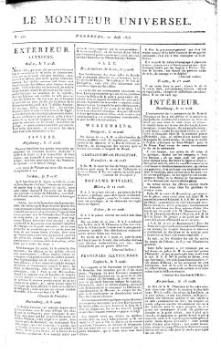 Le moniteur universel Freitag 20. August 1813