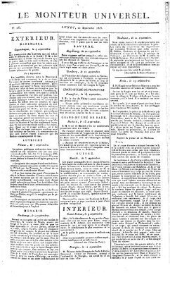 Le moniteur universel Montag 20. September 1813