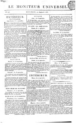 Le moniteur universel Mittwoch 29. September 1813