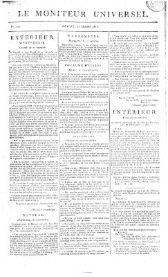 Le moniteur universel Donnerstag 21. Oktober 1813