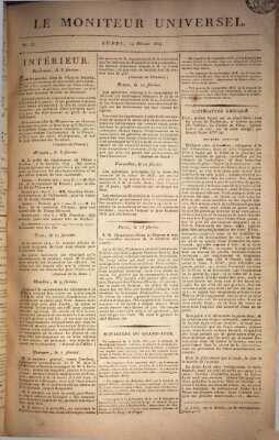 Le moniteur universel Montag 14. Februar 1814