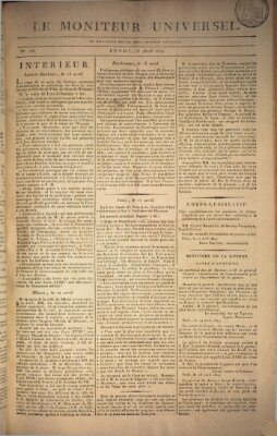 Le moniteur universel Montag 18. April 1814